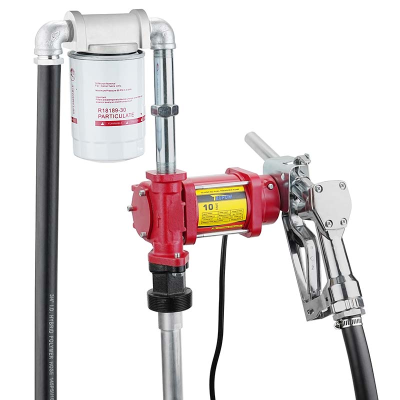 Комплект насоса для перекачки топлива, бензина, 12 В с форсункой