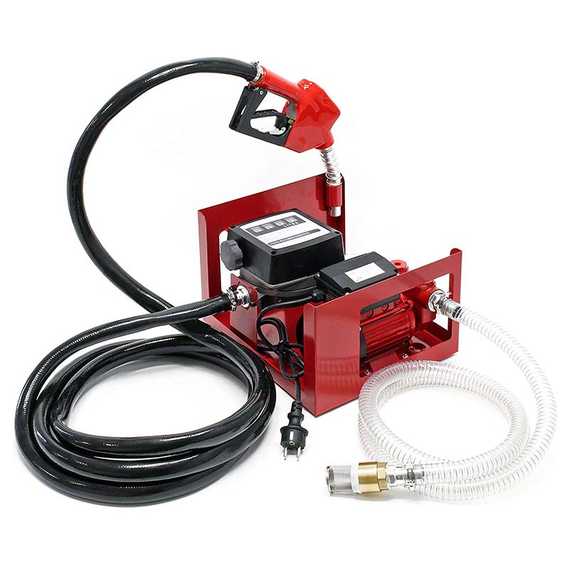 Самовсасывающий электрический насос для перекачки масла и дизельного топлива с измерителем прокачки 4 цифр